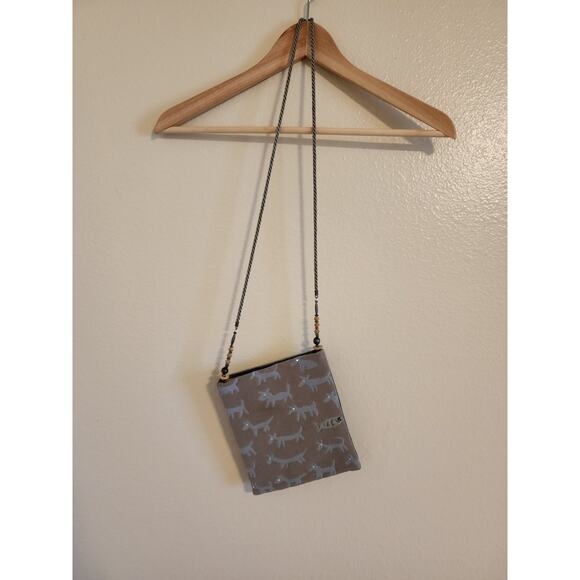 Small Green and Blue Dogs and Fish Mini Cross-Body Bag - Picture 5 of 5